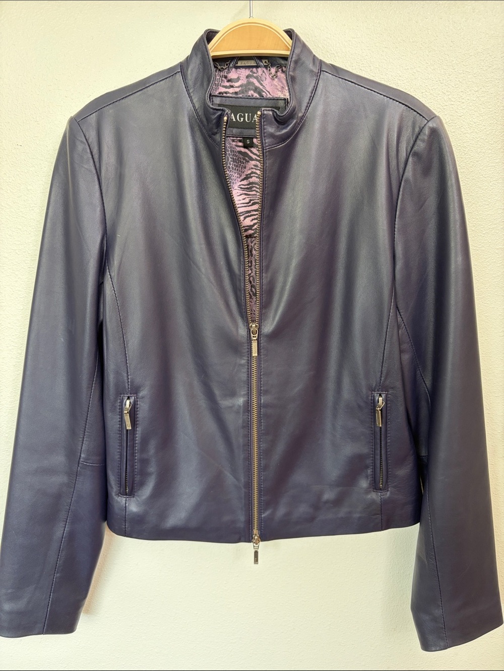 Saguaro Deep Plum Leather Zip-Front Jacket